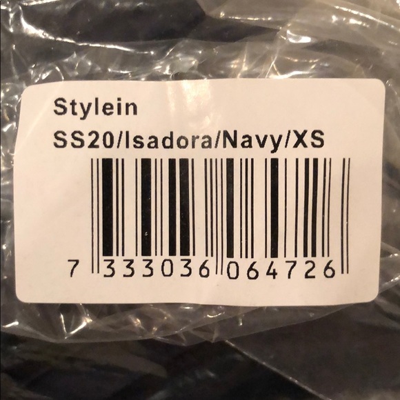 NWT Stylein Isadora Pleated Midi Dress-Navy Blue - Picture 6 of 6